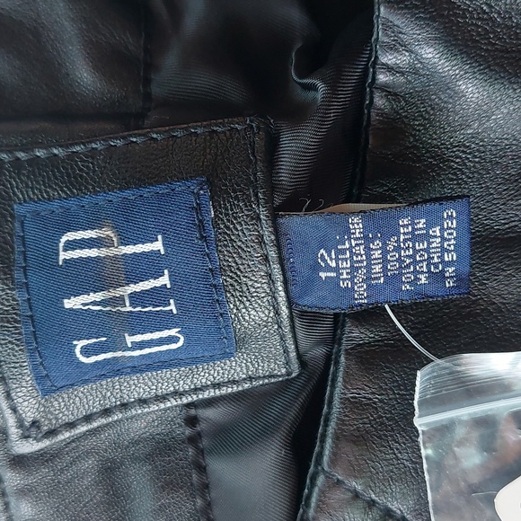 Gap Black Leather Pants size 12 NWT - Picture 4 of 16